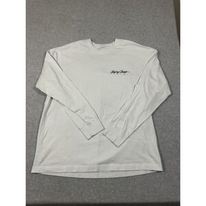 Reigning Champ Shirt Mens White Long Sleeve Cotton Crewneck Sz 2XL‎ Logo